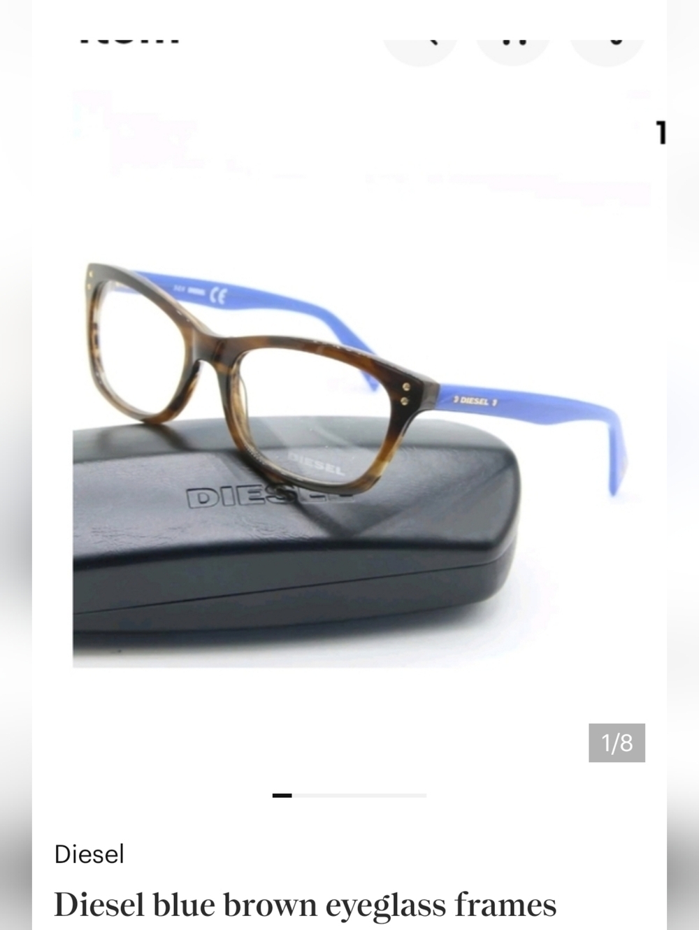 Diesel blue brown eyeglass frames‎ NWT
